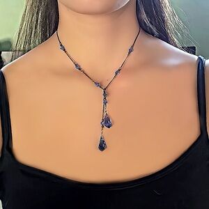 Crystal Blue Jewel Necklace 💎